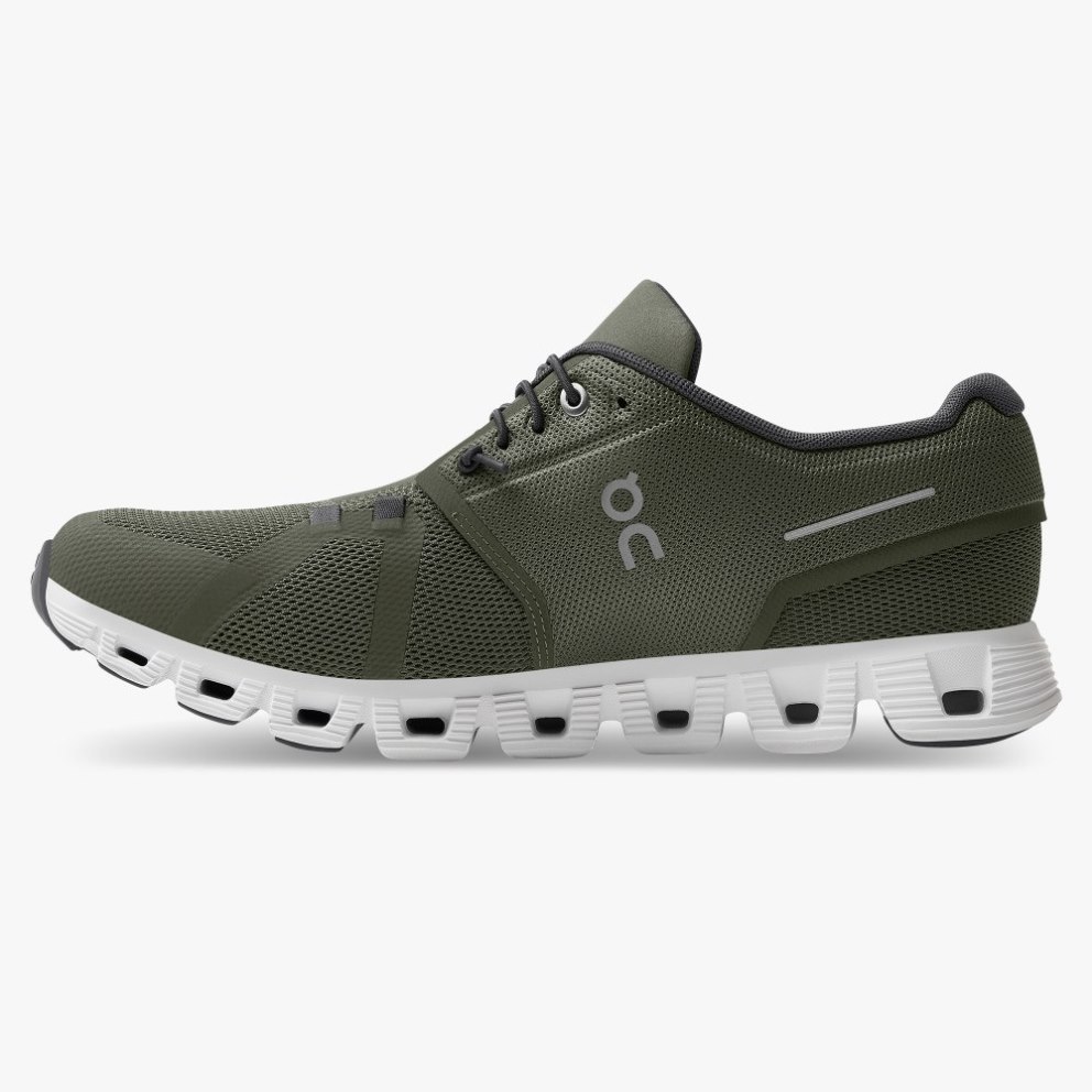 On Cloud 5 Men's Sneakers Olive | HLJ573-CA