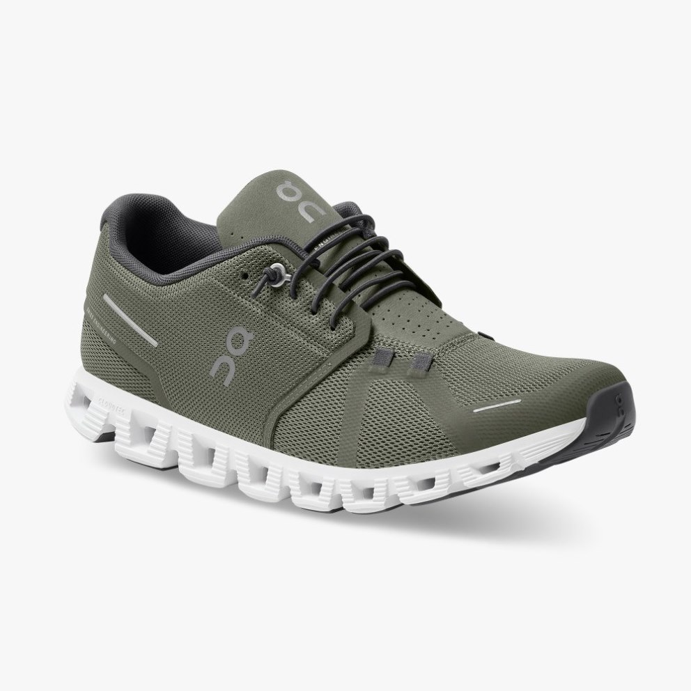 On Cloud 5 Men's Sneakers Olive | HLJ573-CA