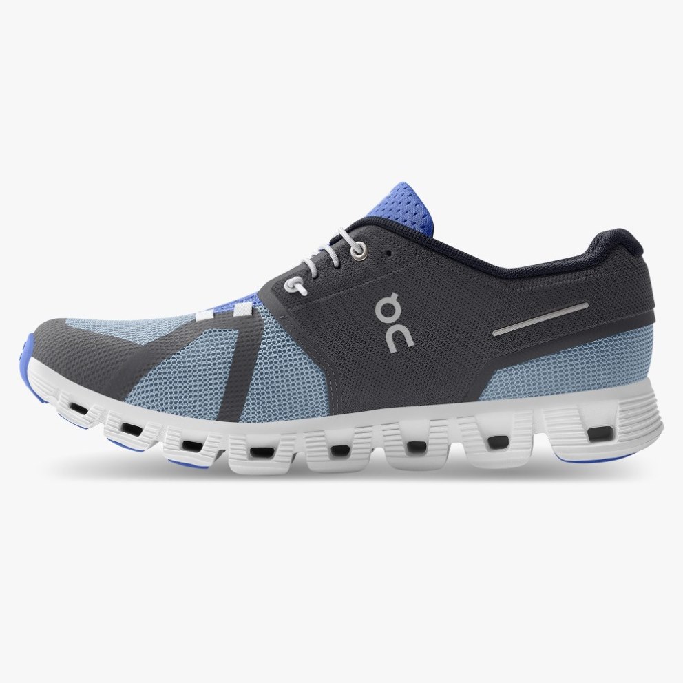 On Cloud 5 Push Men's Sneakers Black / Blue | XCK348-CA