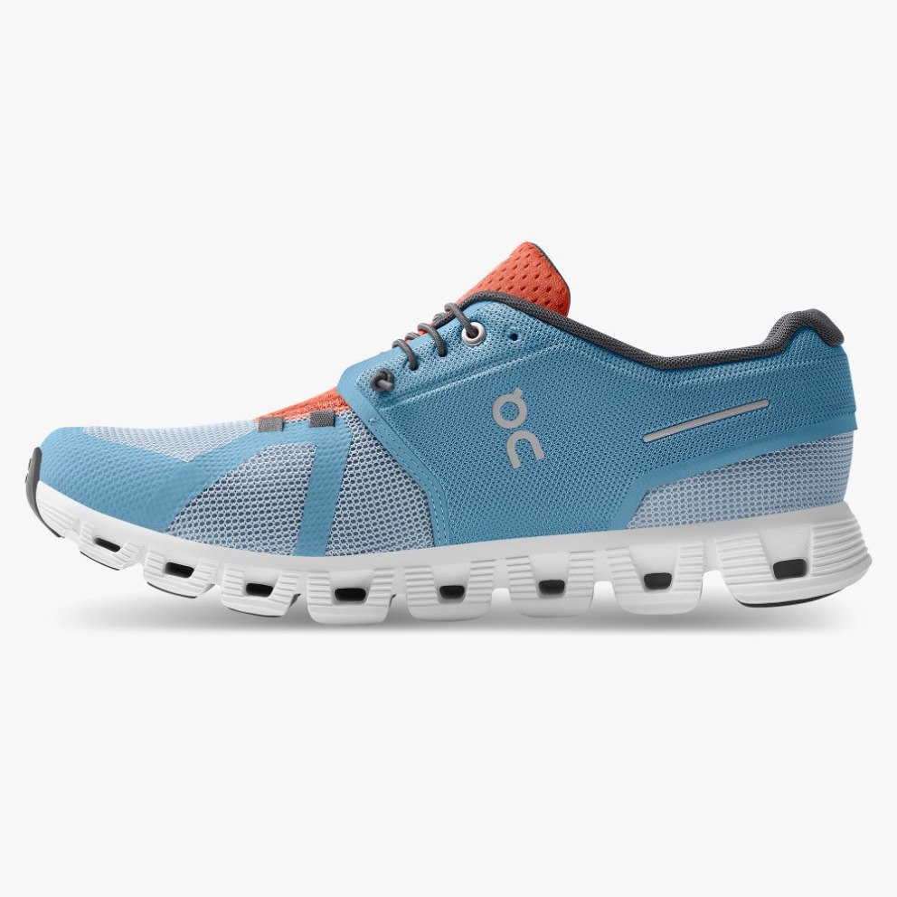 On Cloud 5 Push Men's Sneakers Blue | LYK541-CA