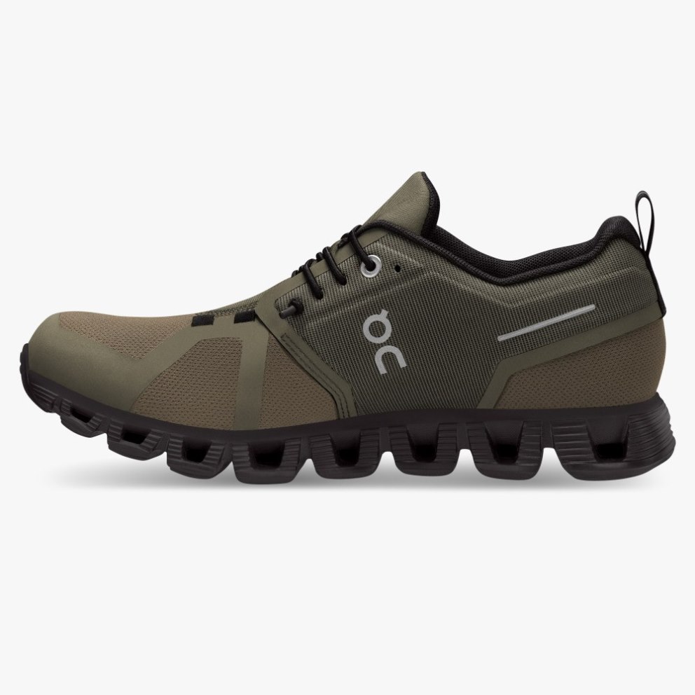 On Cloud 5 Waterproof Women's Sneakers Olive | DEA213-CA