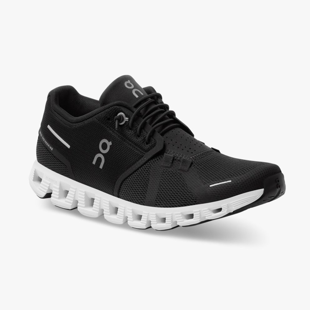 On Cloud 5 Women's Sneakers Black | KOS413-CA