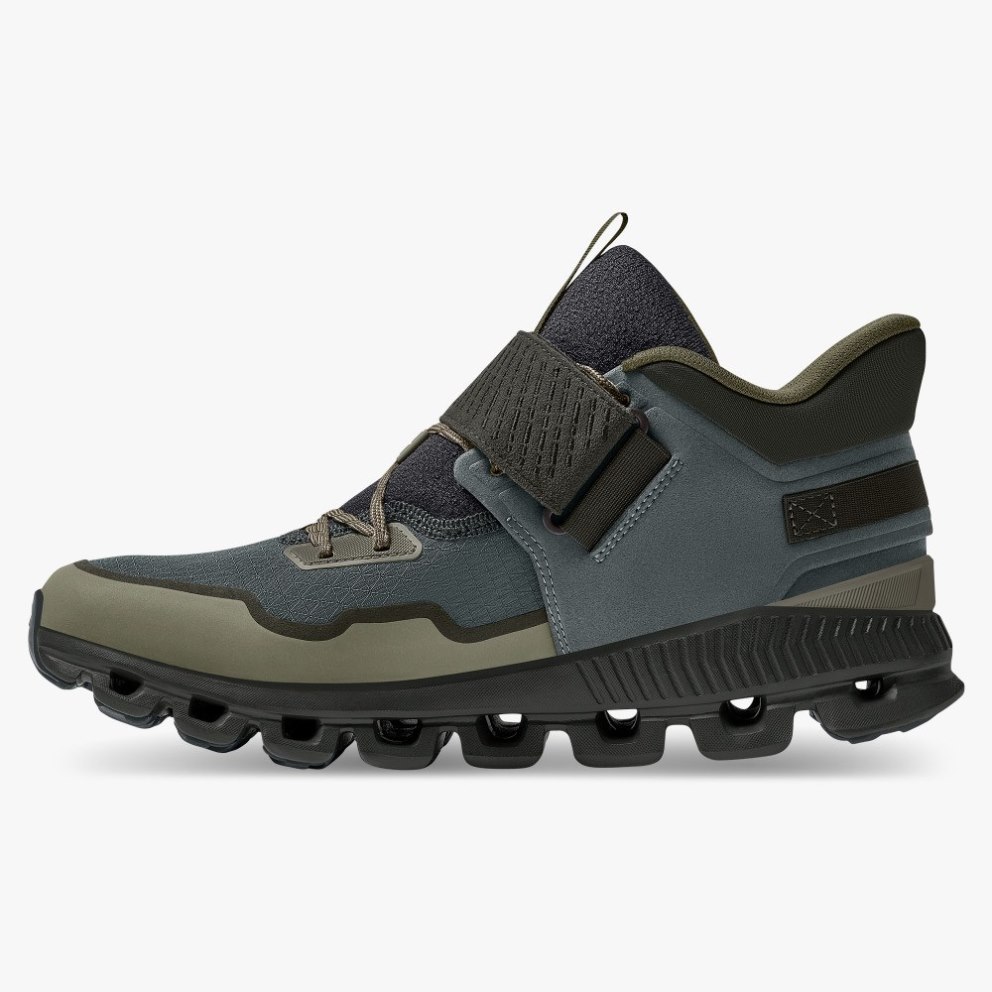 On Cloud Hi Edge Defy Men's Sneakers Olive / Grey | CVL506-CA