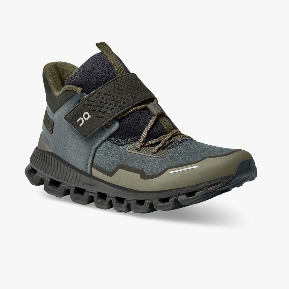 On Cloud Hi Edge Defy Men's Sneakers Olive / Grey | CVL506-CA