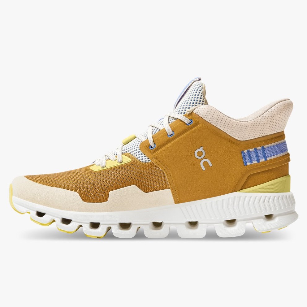 On Cloud Hi Edge Men's Sneakers Mustard | WOI128-CA