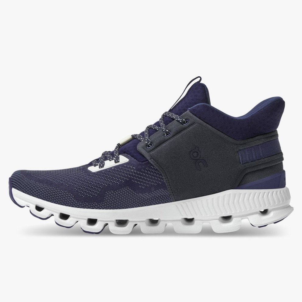 On Cloud Hi Edge Men's Sneakers Navy | AQC658-CA