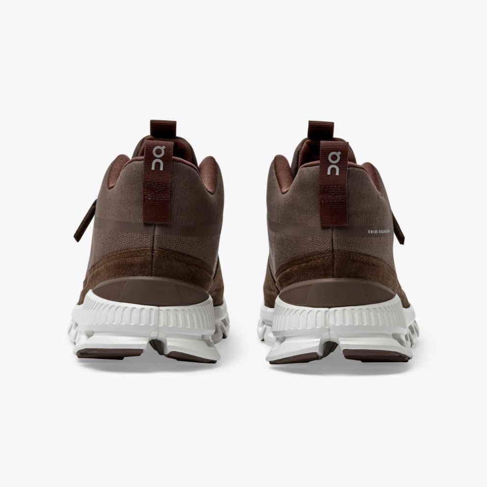 On Cloud Hi Men's Sneakers Brown | AHV593-CA