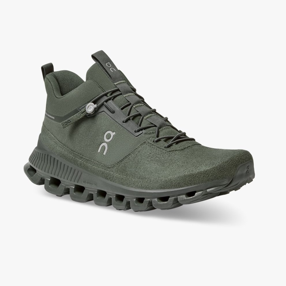 On Cloud Hi Men's Sneakers Olive | VOF879-CA