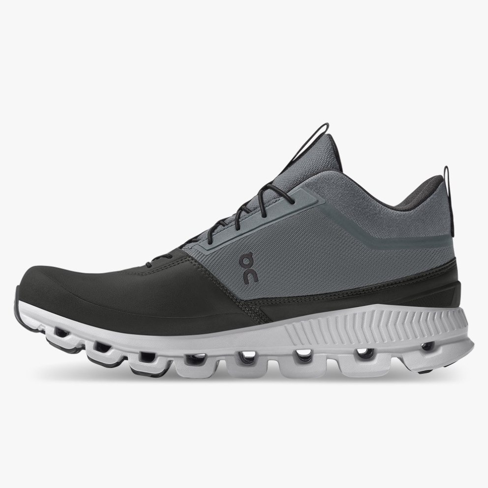 On Cloud Hi Waterproof Men's Sneakers Black / Grey | QPR891-CA