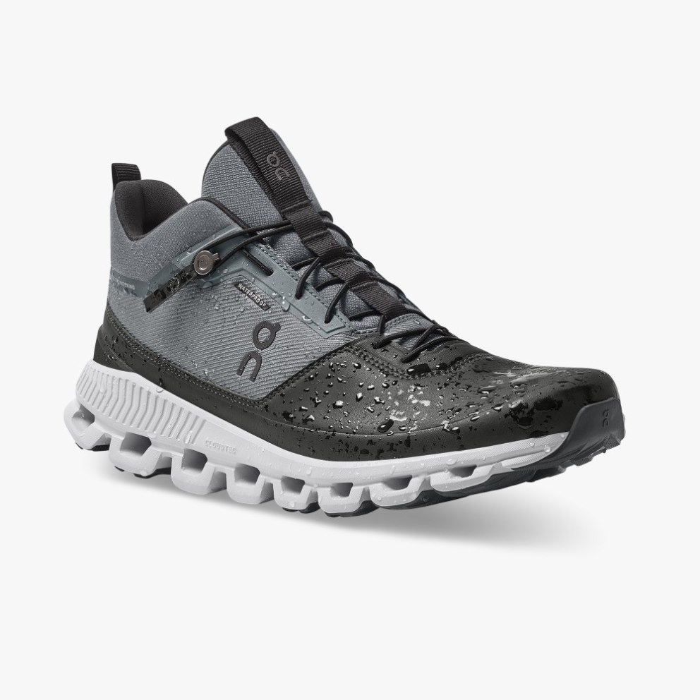 On Cloud Hi Waterproof Men's Sneakers Black / Grey | QPR891-CA