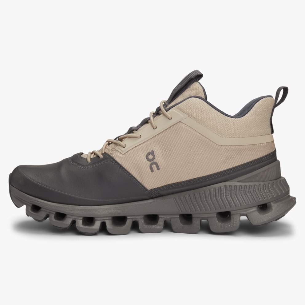 On Cloud Hi Women's Sneakers Black / Khaki | GKX917-CA