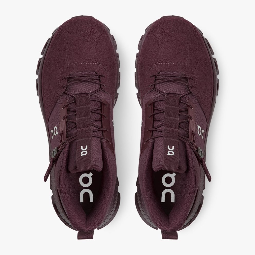 On Cloud Hi Women's Sneakers Burgundy | SBA290-CA