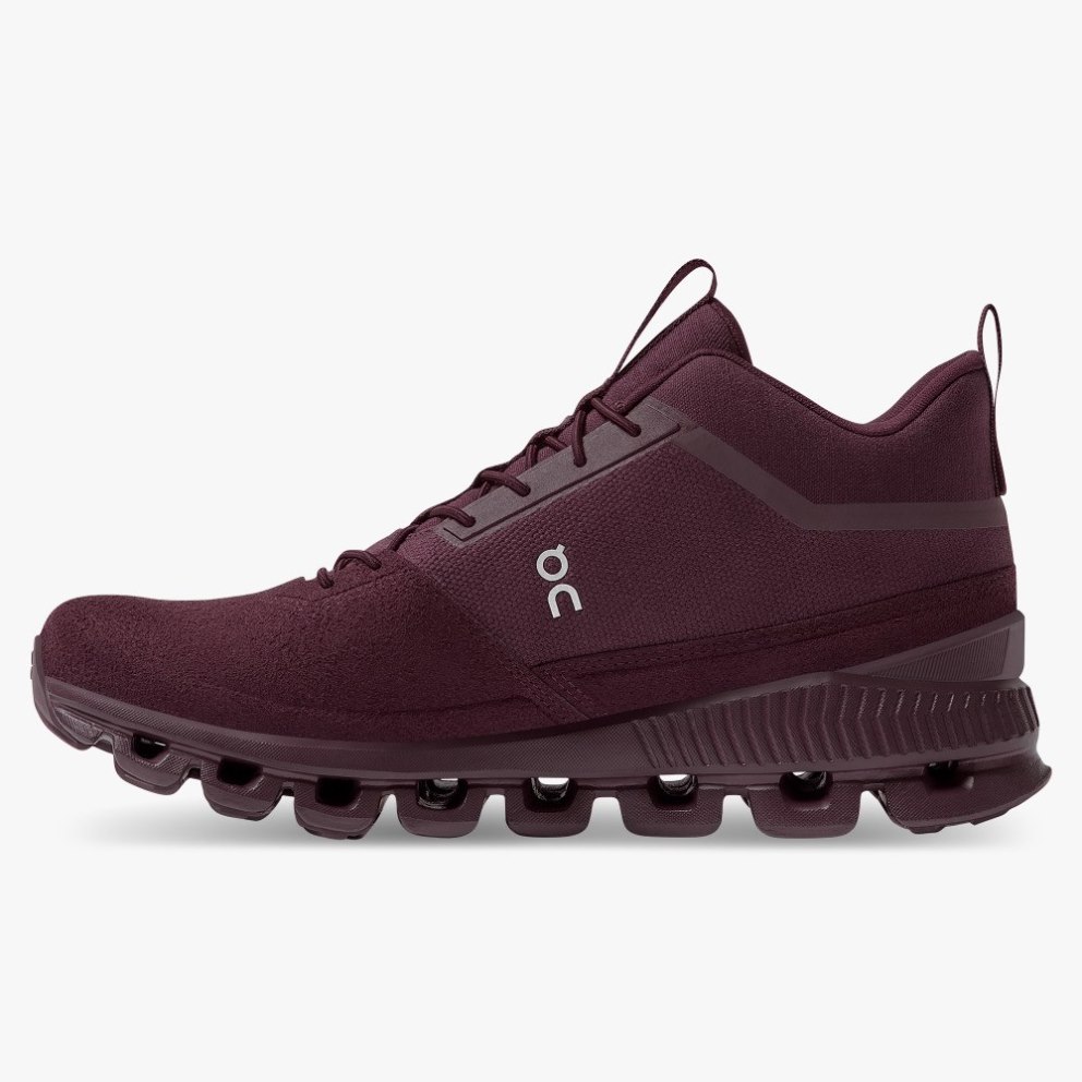 On Cloud Hi Women's Sneakers Burgundy | SBA290-CA