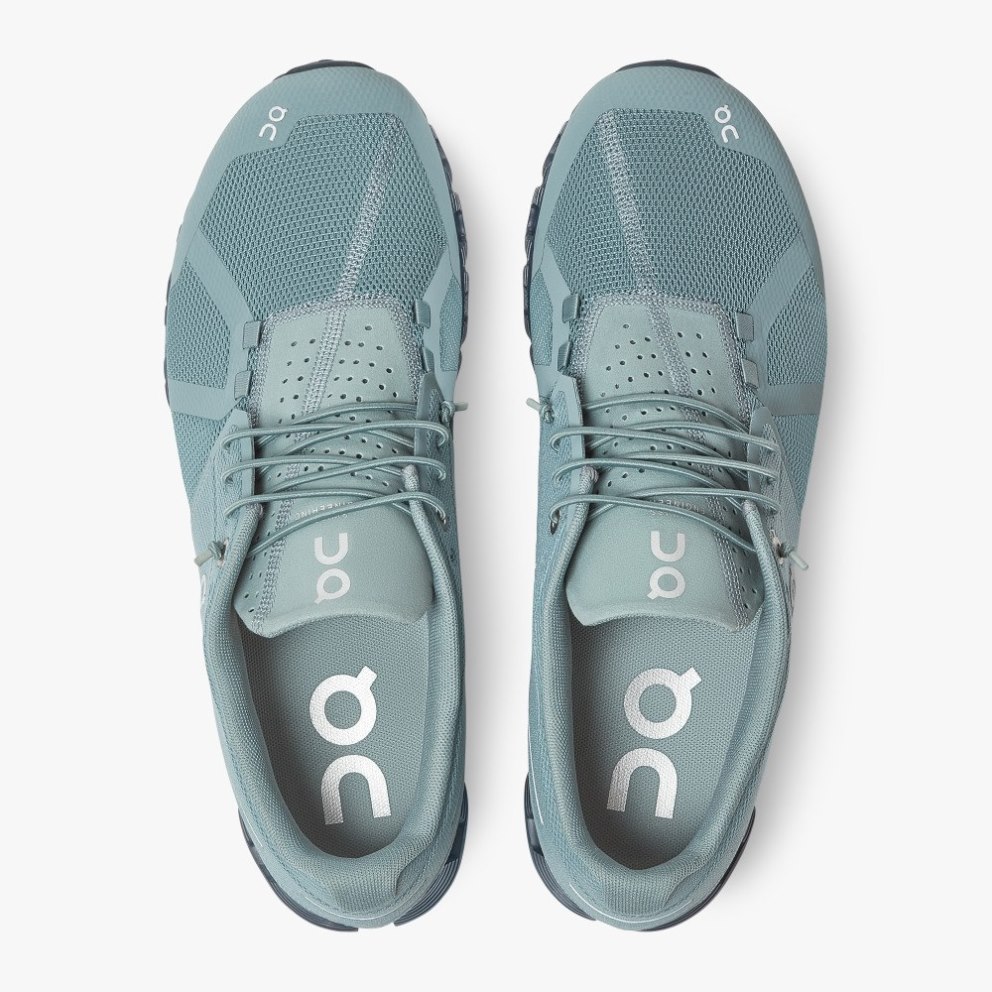 On Cloud Monochrome Men's Sneakers Turquoise | SOM079-CA