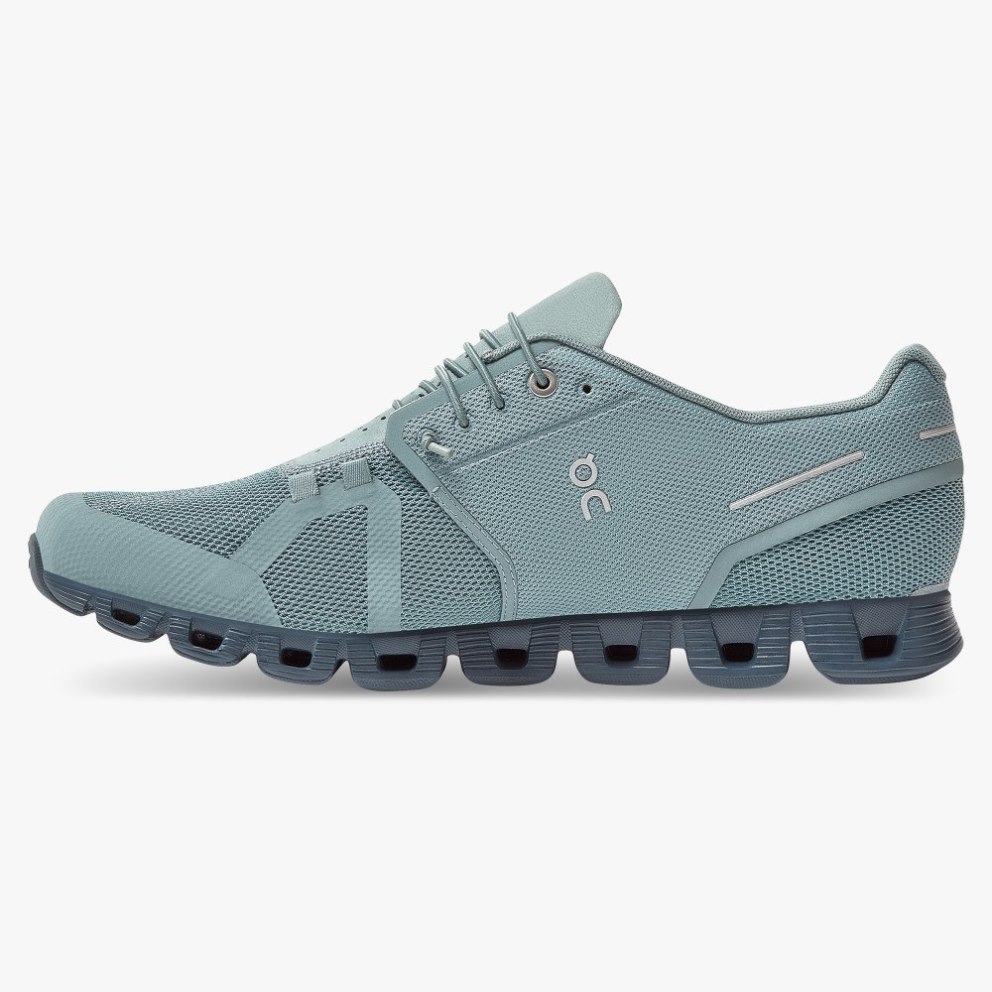 On Cloud Monochrome Men's Sneakers Turquoise | SOM079-CA