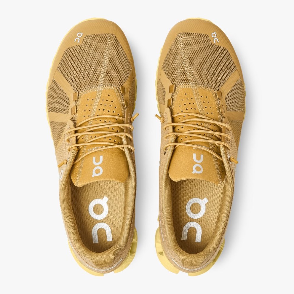 On Cloud Monochrome Men's Sneakers Mustard | ZRX021-CA