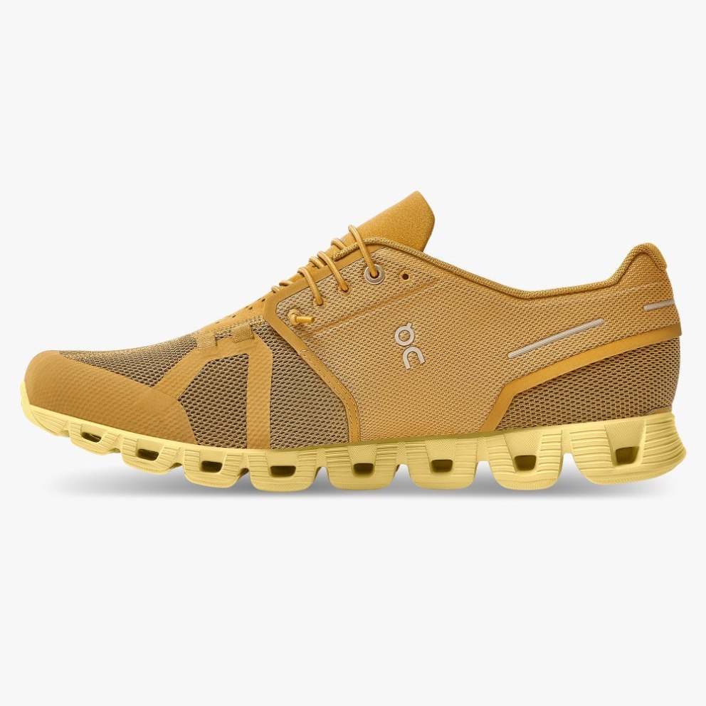 On Cloud Monochrome Men's Sneakers Mustard | ZRX021-CA