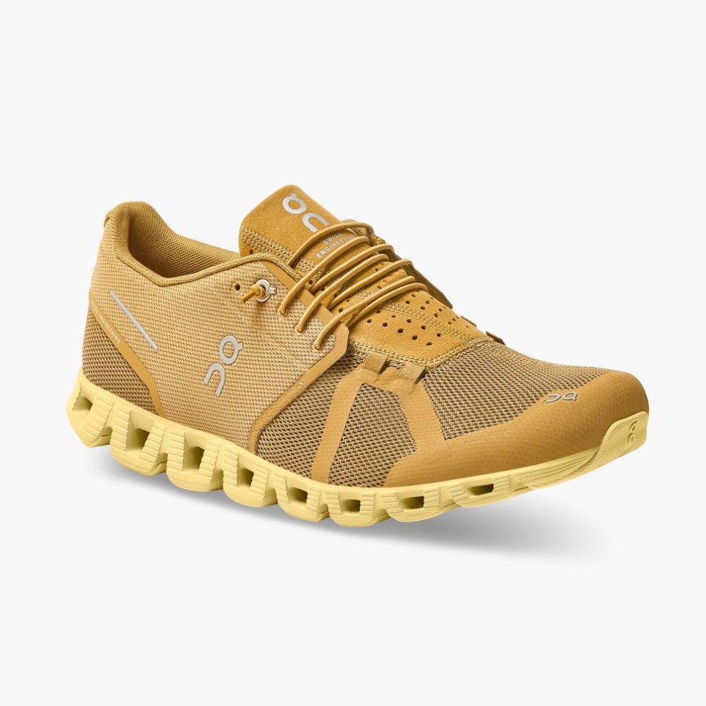 On Cloud Monochrome Men's Sneakers Mustard | ZRX021-CA