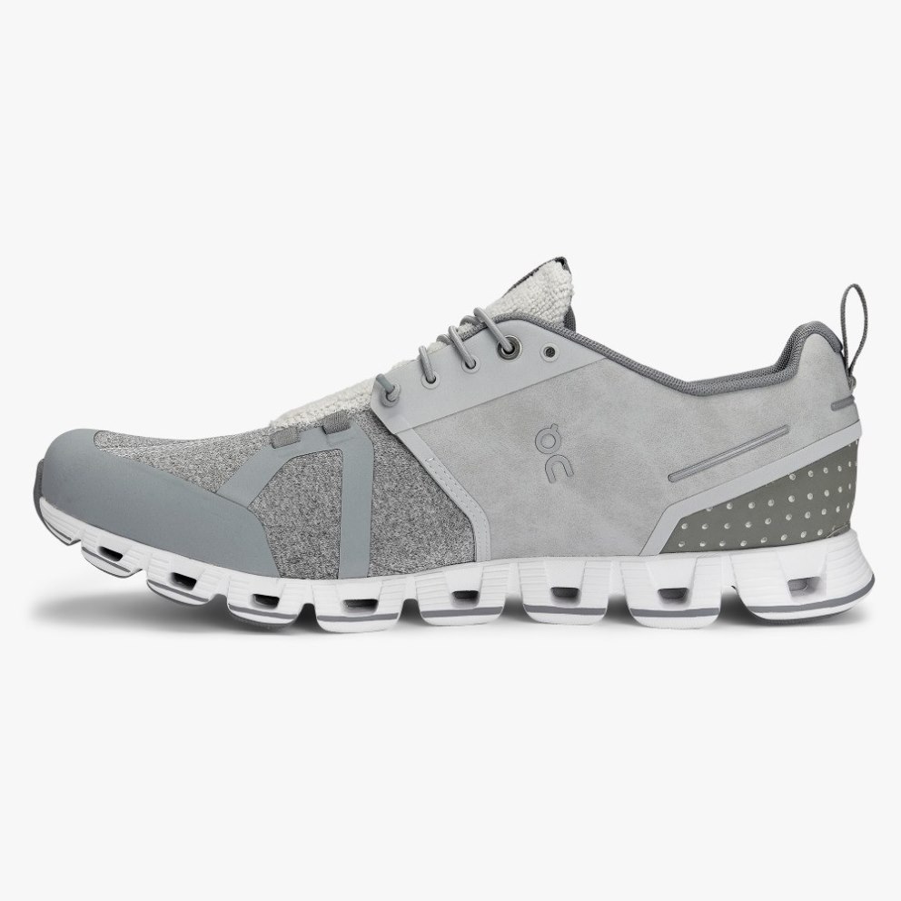 On Cloud Terry Men's Sneakers Silver | NOI586-CA