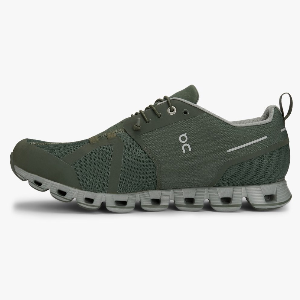 On Cloud Waterproof Men's Sneakers Olive | FJX786-CA