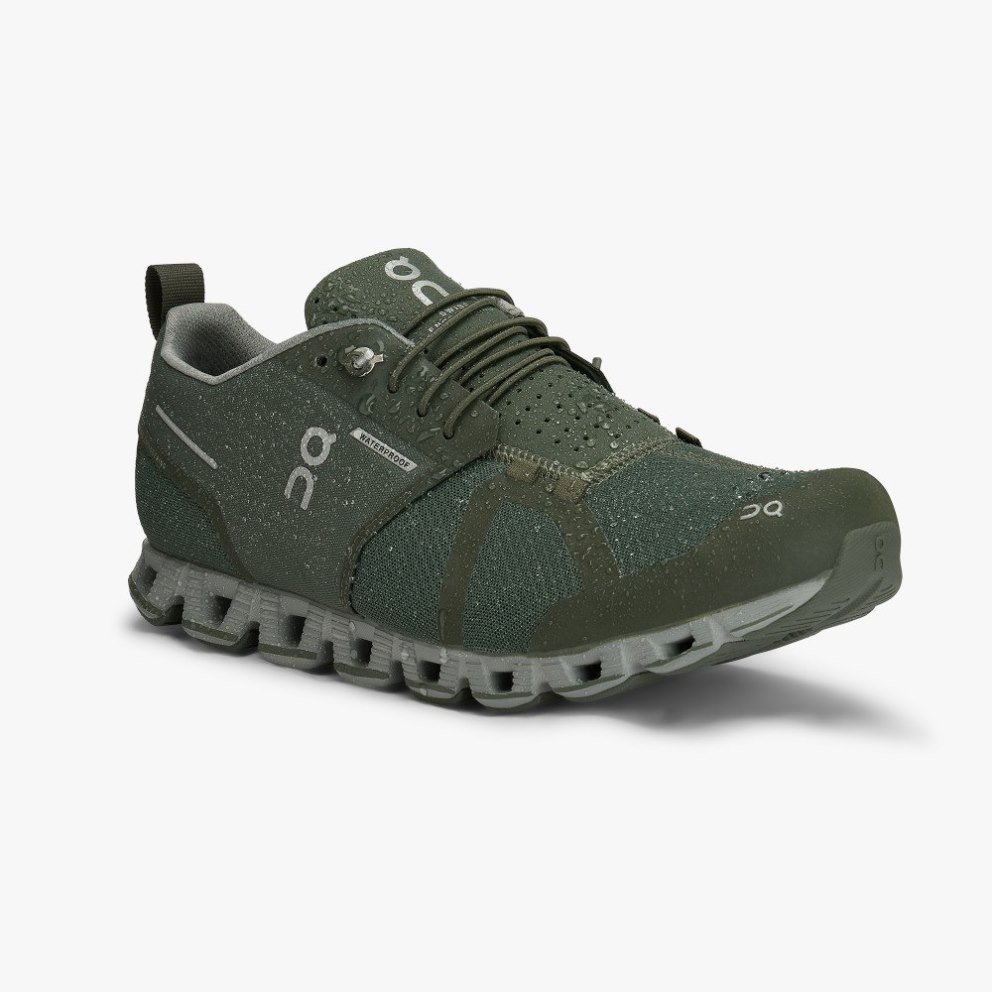 On Cloud Waterproof Men's Sneakers Olive | FJX786-CA