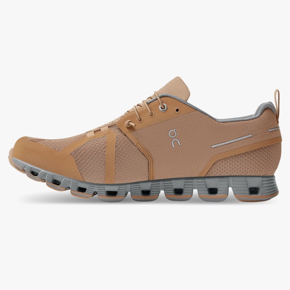 On Cloud Waterproof Men's Sneakers Brown | TEC952-CA