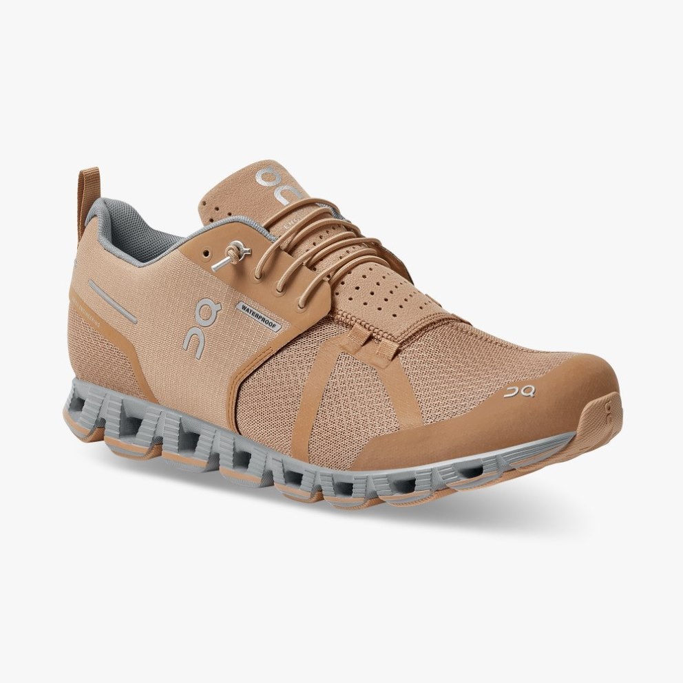 On Cloud Waterproof Men's Sneakers Brown | TEC952-CA