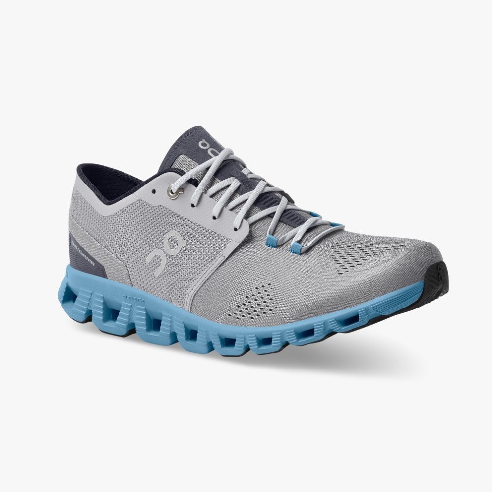 On Cloud X Men's Training Shoes Grey | PUT359-CA