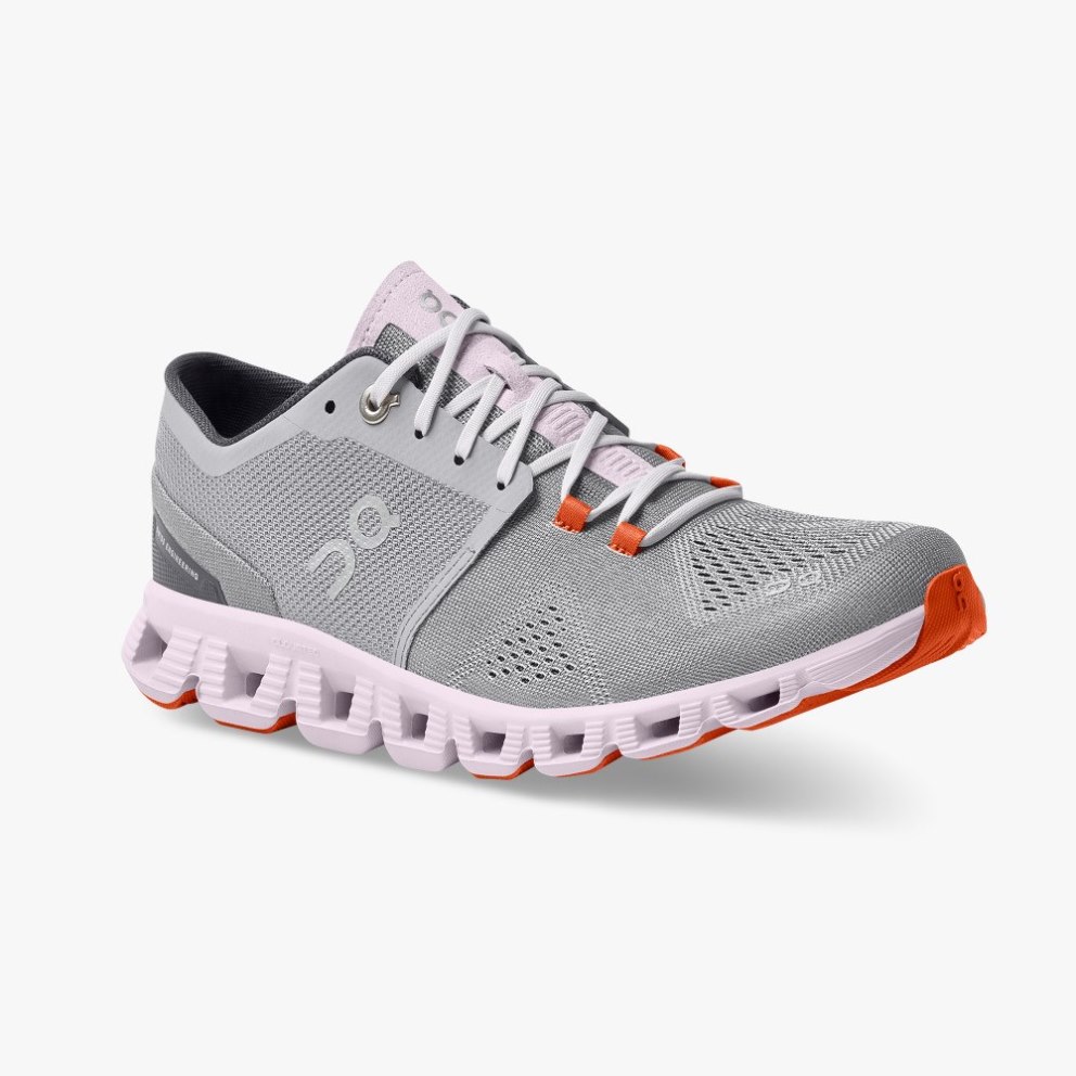 On Cloud X Women's Training Shoes Grey | KOI541-CA