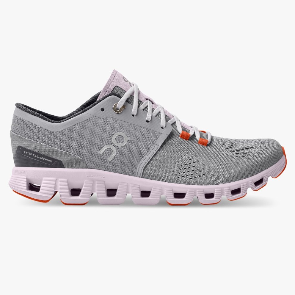 On Cloud X Women\'s Training Shoes Grey | KOI541-CA