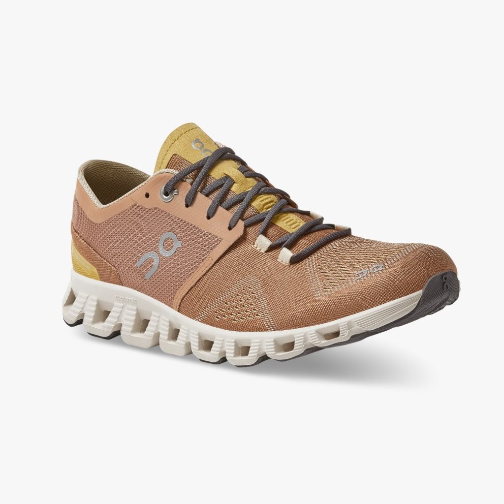 On Cloud X Women's Training Shoes Brown | TRA103-CA