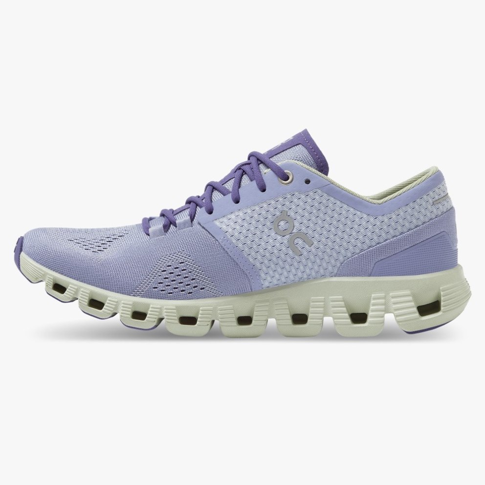 On Cloud X Women's Training Shoes Lavender | YOA578-CA