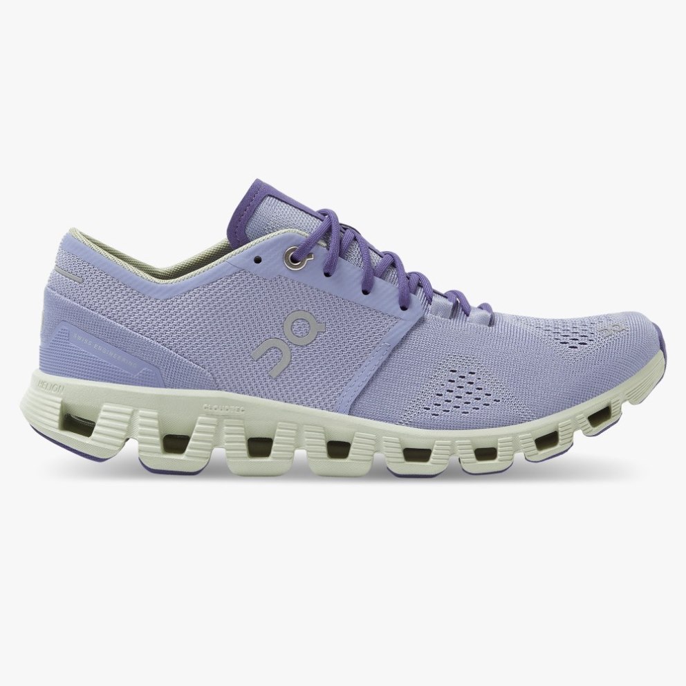 On Cloud X Women\'s Training Shoes Lavender | YOA578-CA