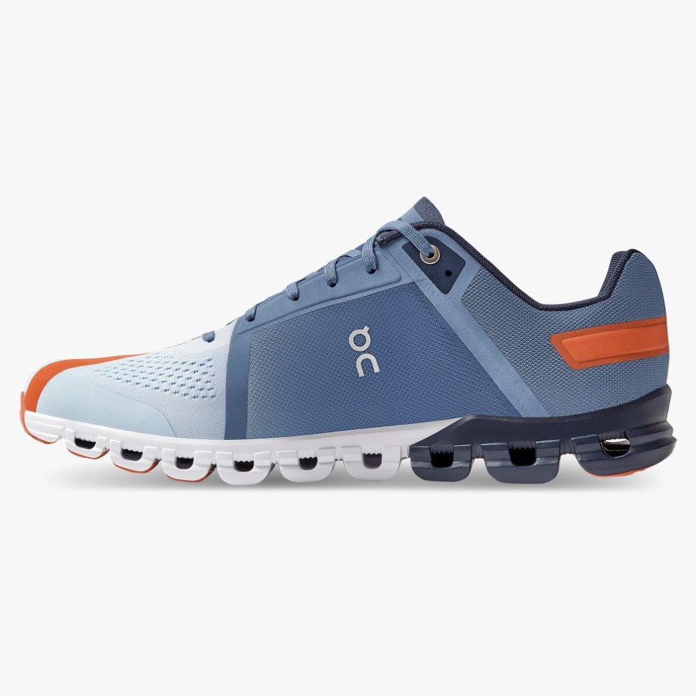 On Cloudflow Men's Running Shoes Blue | FVN514-CA