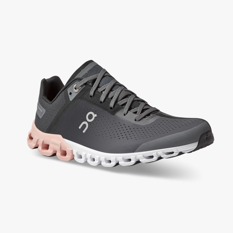 On Cloudflow Wide Women's Running Shoes Black | NGE148-CA