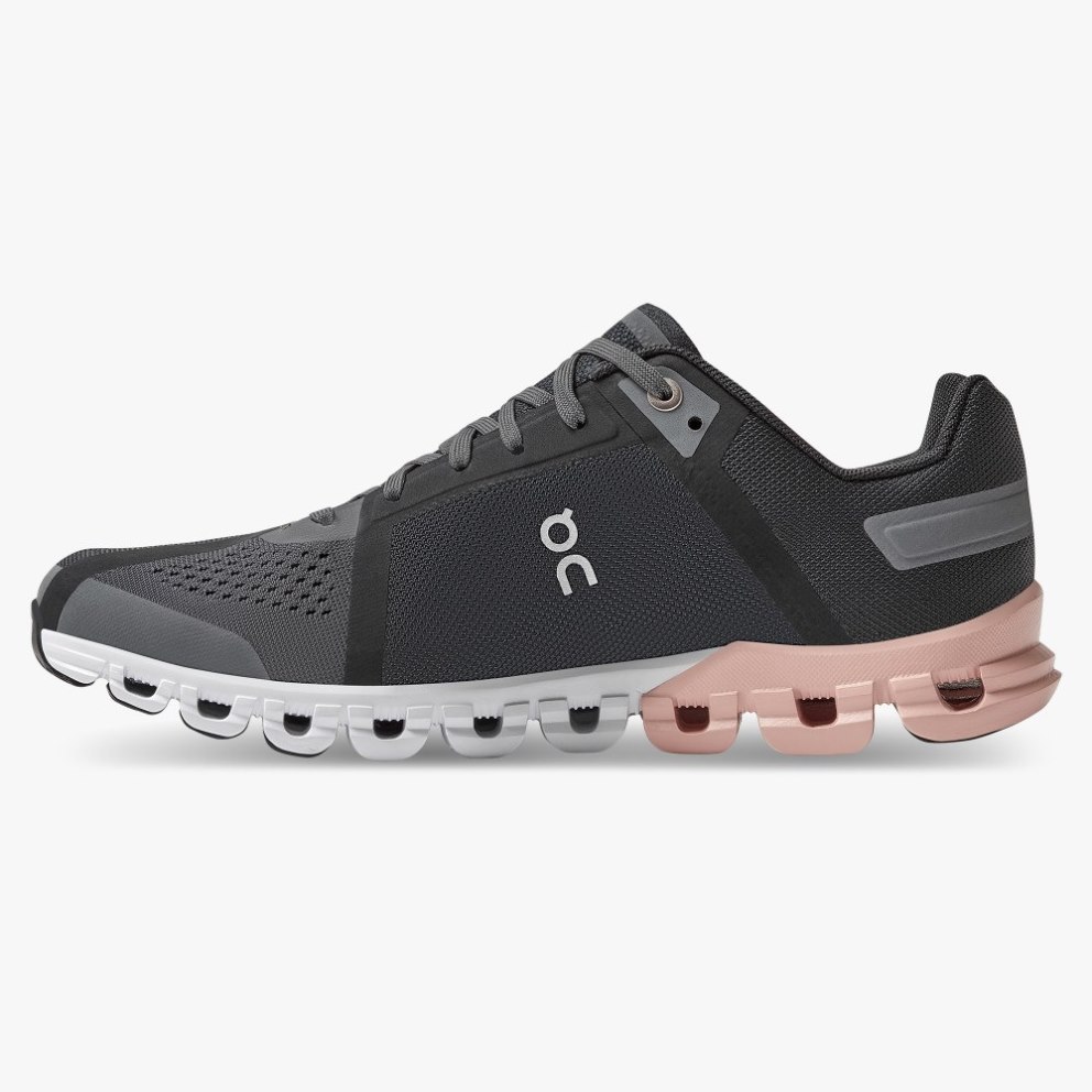 On Cloudflow Women's Running Shoes Black | OIQ781-CA