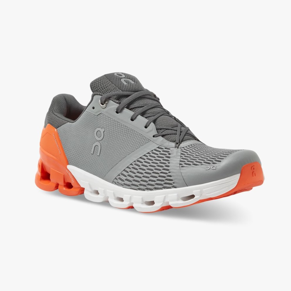 On Cloudflyer Men's Running Shoes Grey | UOY185-CA