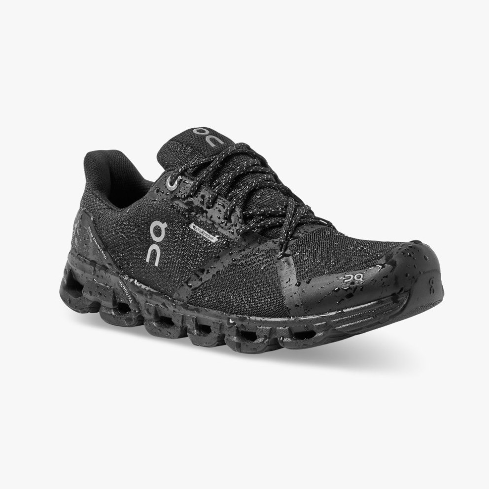 On Cloudflyer Waterproof Women's Running Shoes Black | DUH783-CA