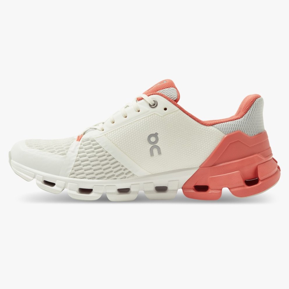 On Cloudflyer Women's Running Shoes Cream / Coral | KOY138-CA