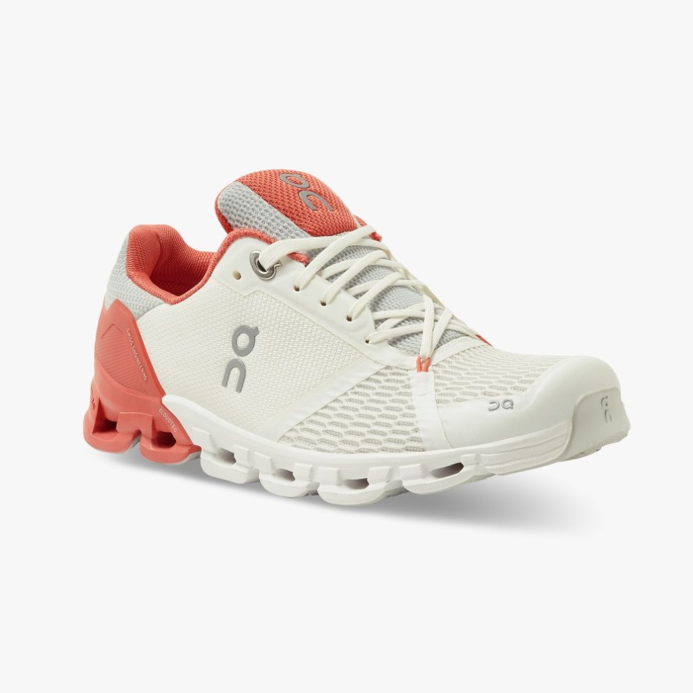 On Cloudflyer Women's Running Shoes Cream / Coral | KOY138-CA