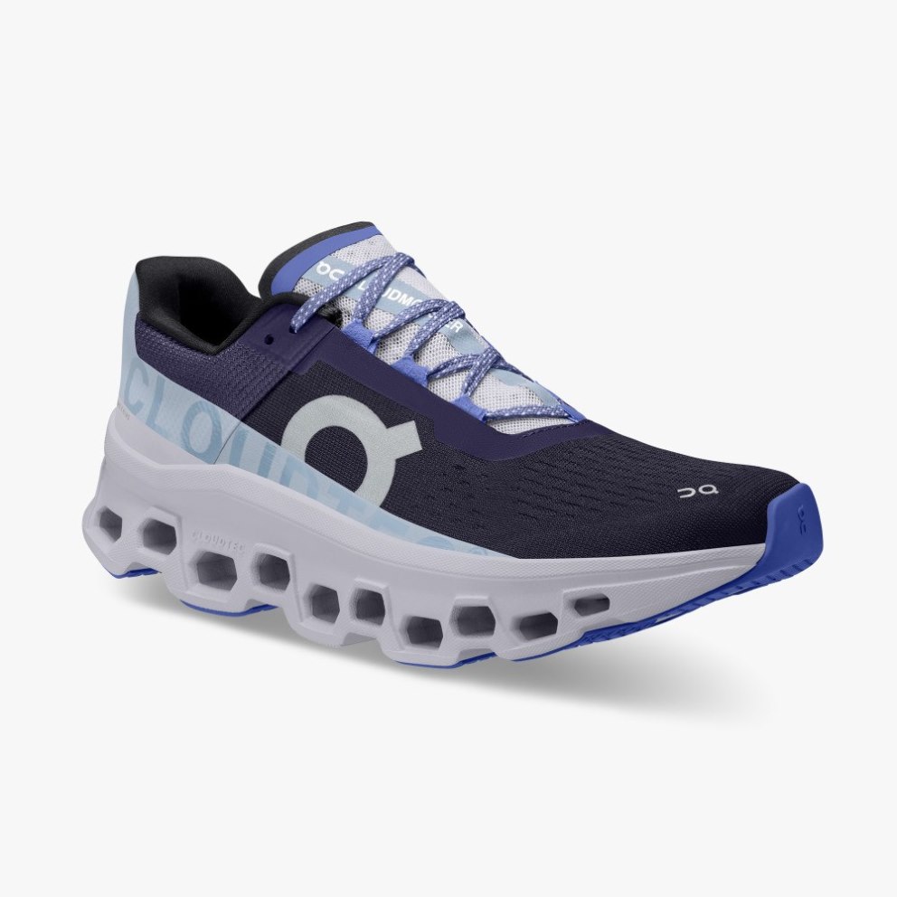 On Cloudmonster Women's Running Shoes Black / Lavender | BSP159-CA