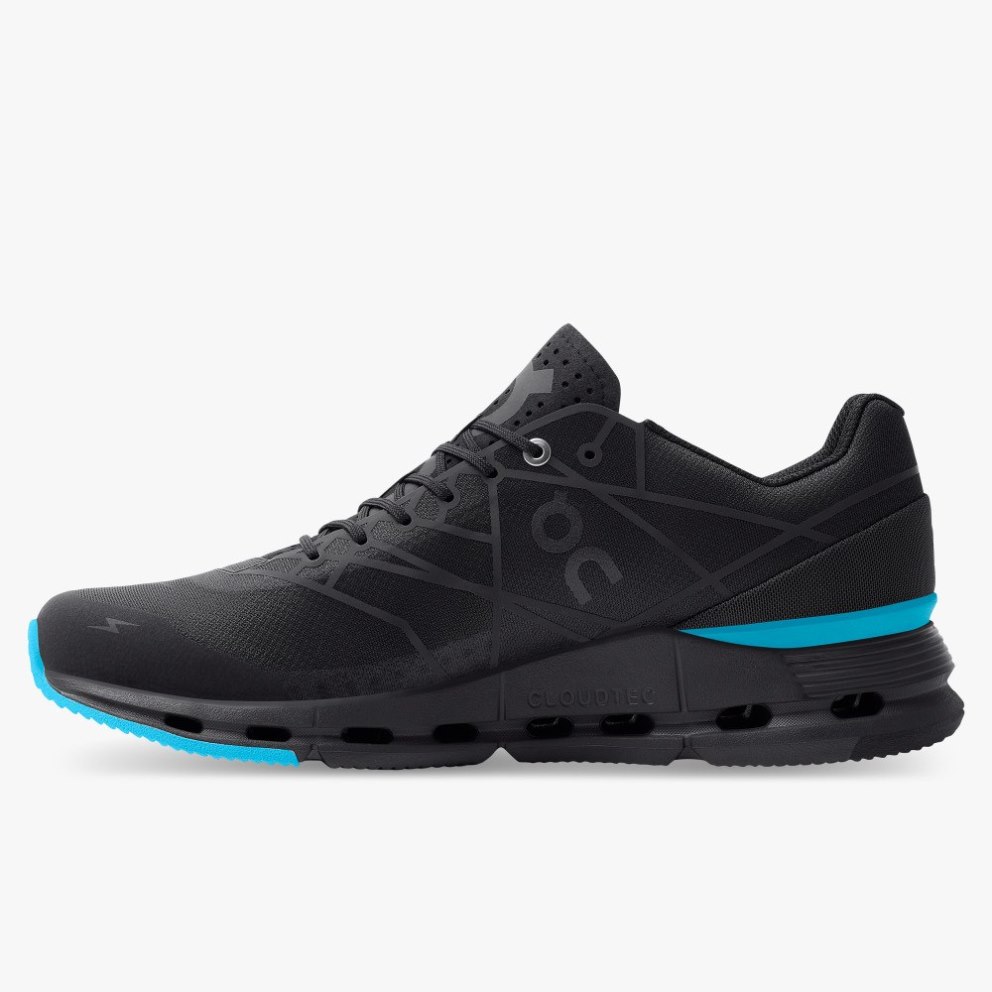 On Cloudnova Z5 Men's Sneakers Black / Turquoise | QHD403-CA