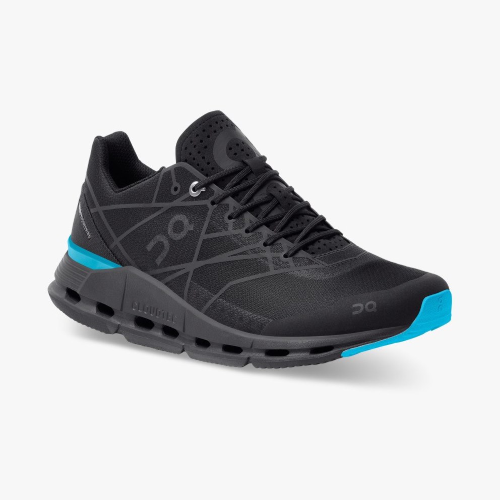 On Cloudnova Z5 Men's Sneakers Black / Turquoise | QHD403-CA