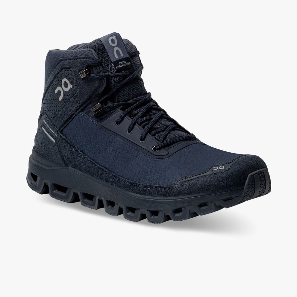 On Cloudridge Men's Hiking Boots Navy | GYS938-CA