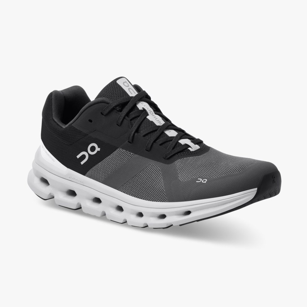 On Cloudrunner Men's Running Shoes Black | LRY659-CA