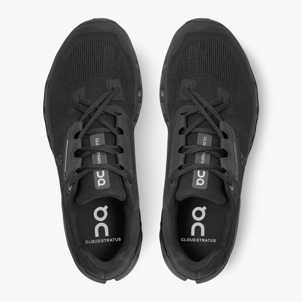 On Cloudstratus Men's Running Shoes Black | FUW027-CA