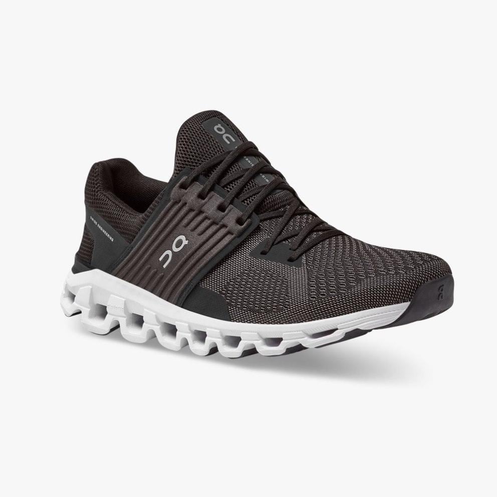 On Cloudswift Men's Running Shoes Black | PED985-CA