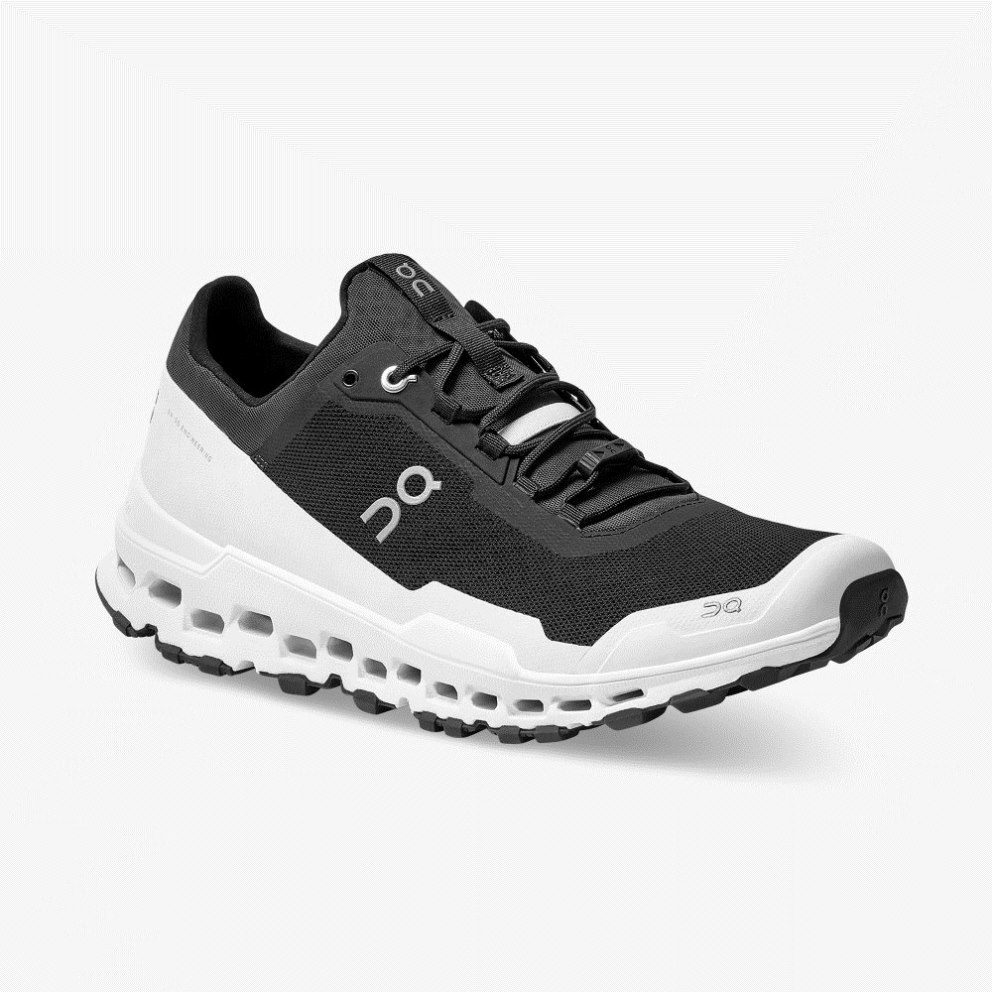 On Cloudultra Men's Hiking Shoes Black / White | PWI598-CA