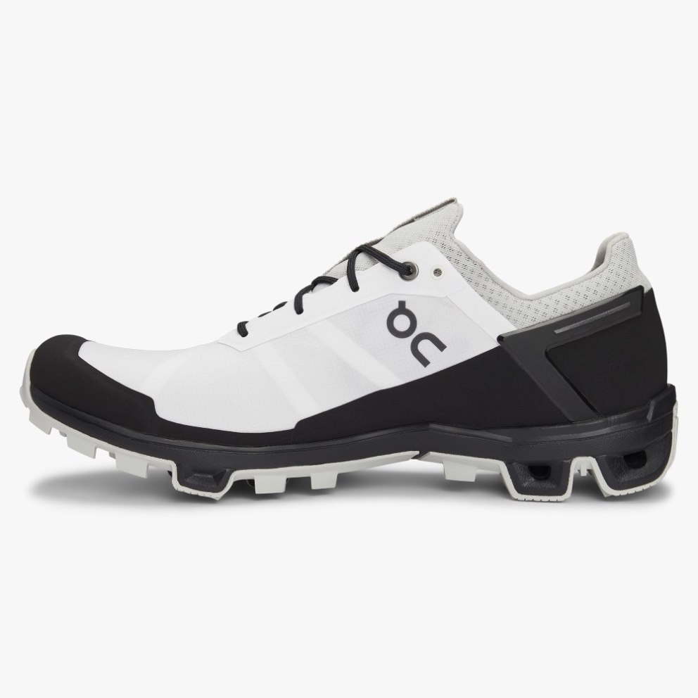 On Cloudventure Peak Men's Hiking Shoes White / Black | HRF476-CA