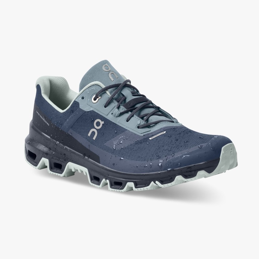 On Cloudventure Waterproof Men's Hiking Shoes Navy | EUR389-CA